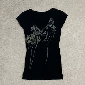 Vintage Low V Neck T-Shirt